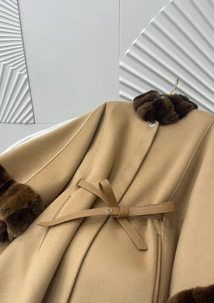 Amélie Mink Cashmere Cloak Coat