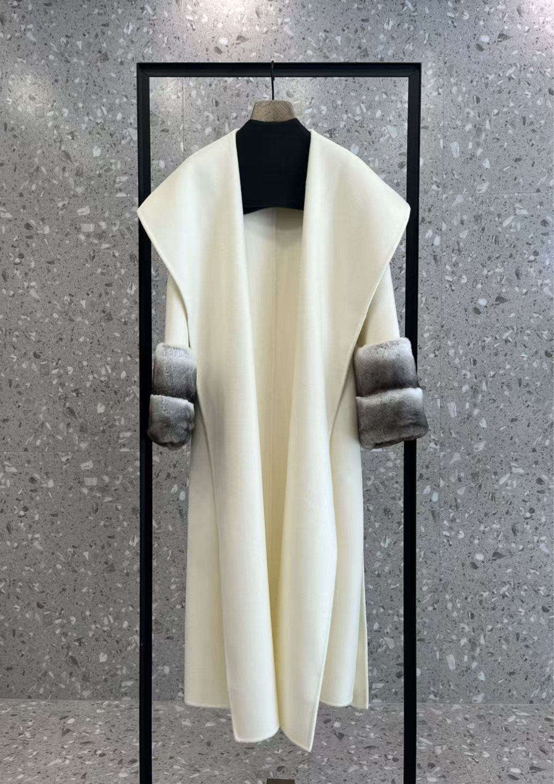 Amara Rabbit Fur Cashmere Coat