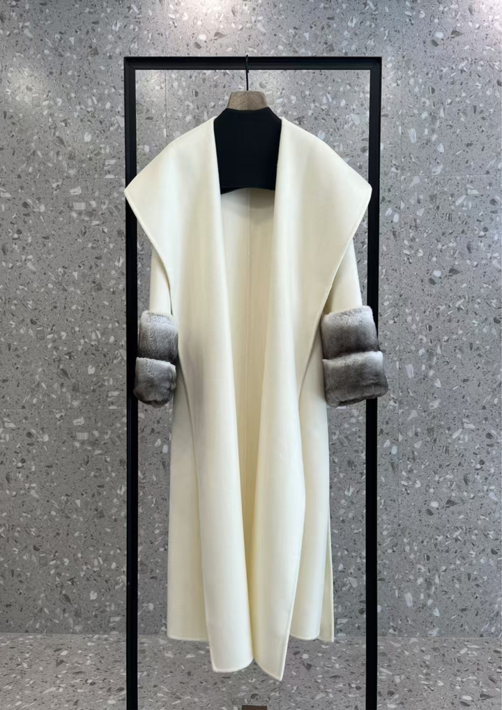 Amara Rabbit Fur Cashmere Coat