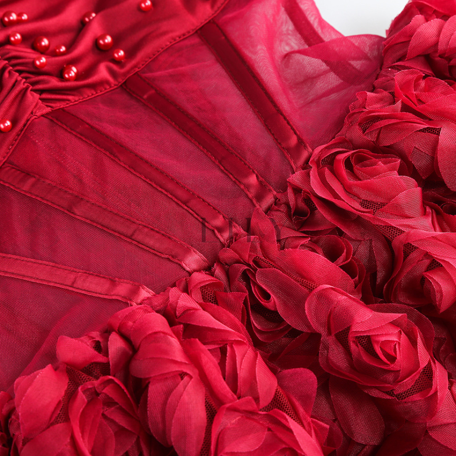 Valentina Rosette Floral Corset Mini Dress