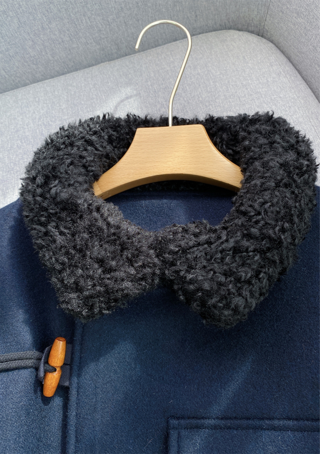 Toggle Charm Wool Jacket in Navy