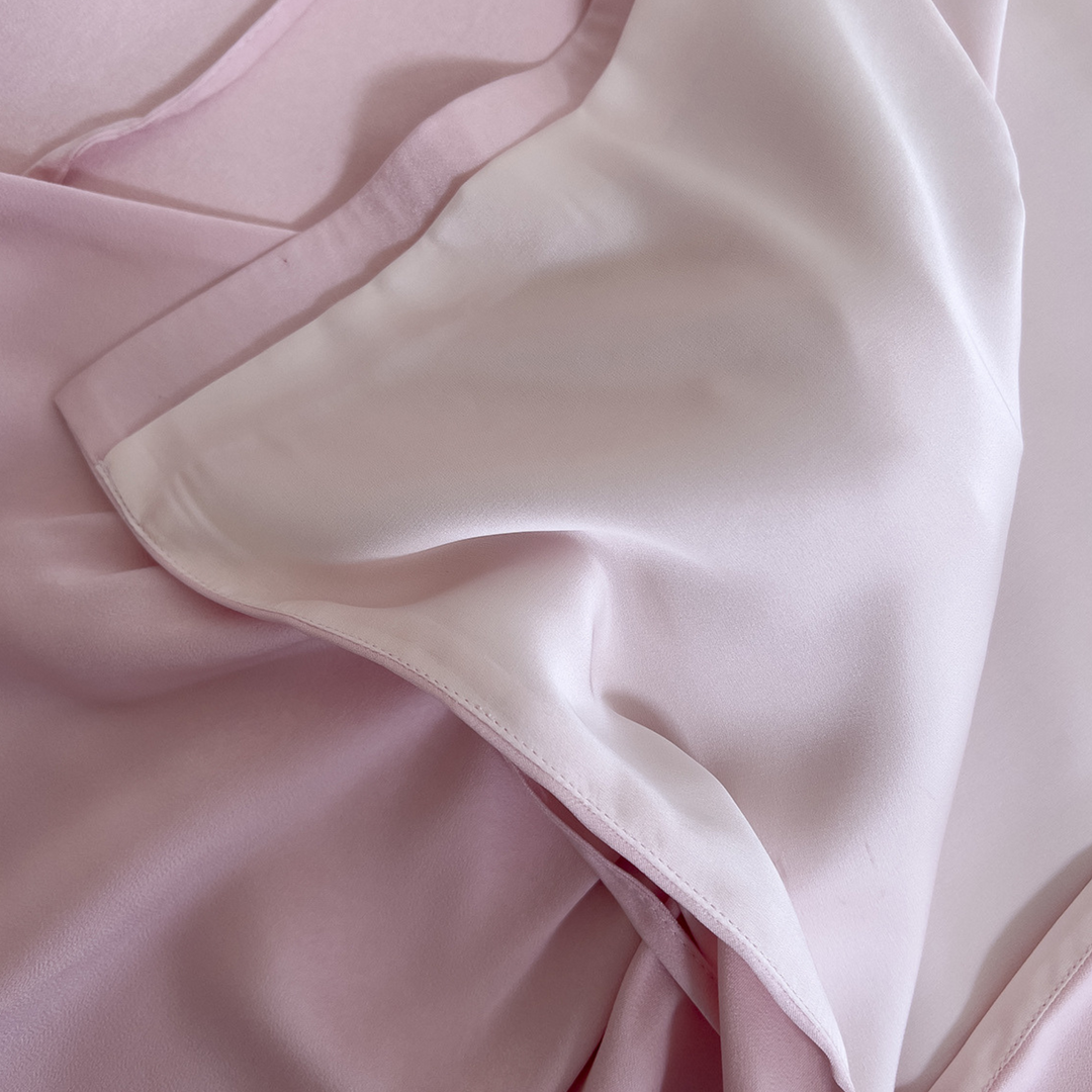 Blush Backless Satin Midi Dress