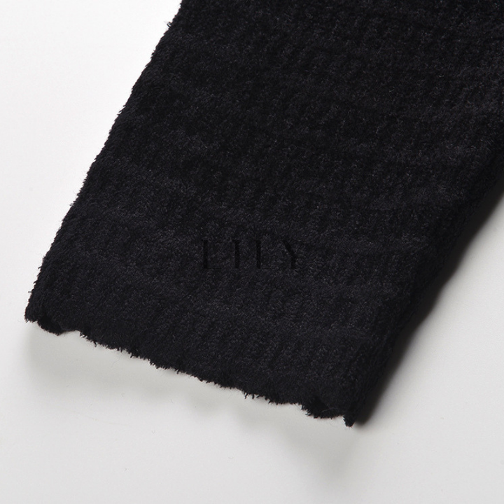 Classic Buttoned Wool Knit Maxi Dress