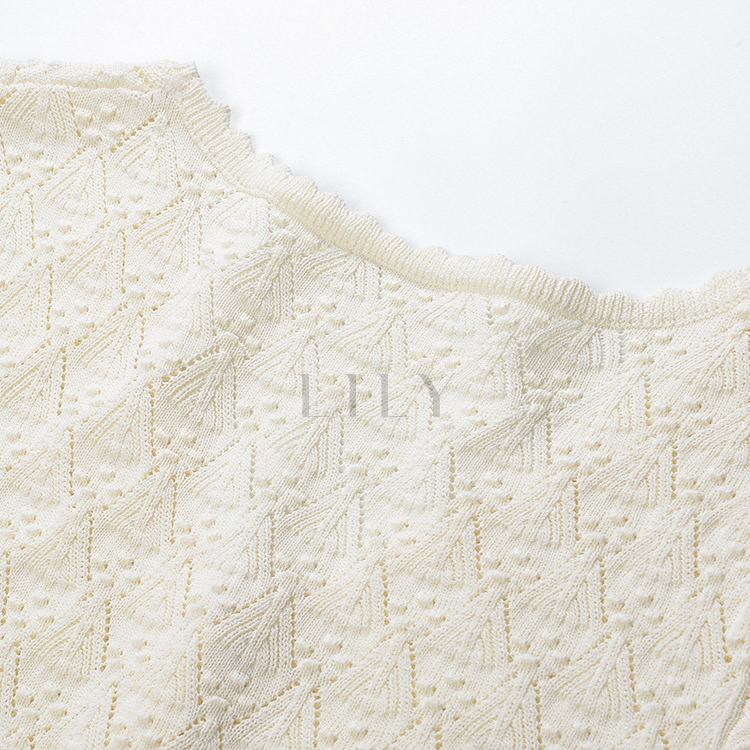 Mirella Crochet V Neck Knit Maxi Dress