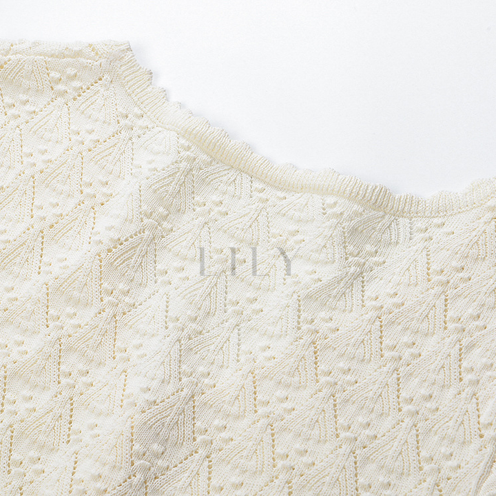 Mirella Crochet V Neck Knit Maxi Dress