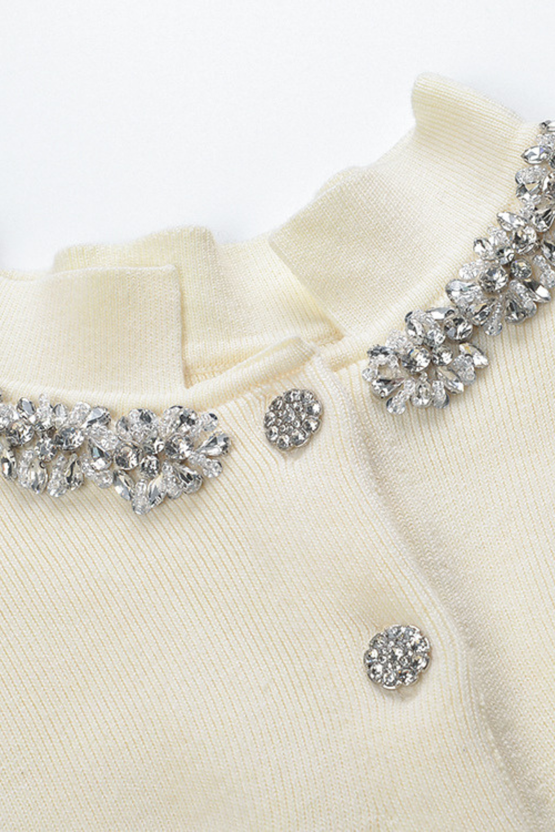 Embellished Elegance Wool Belted Midaxi Dress