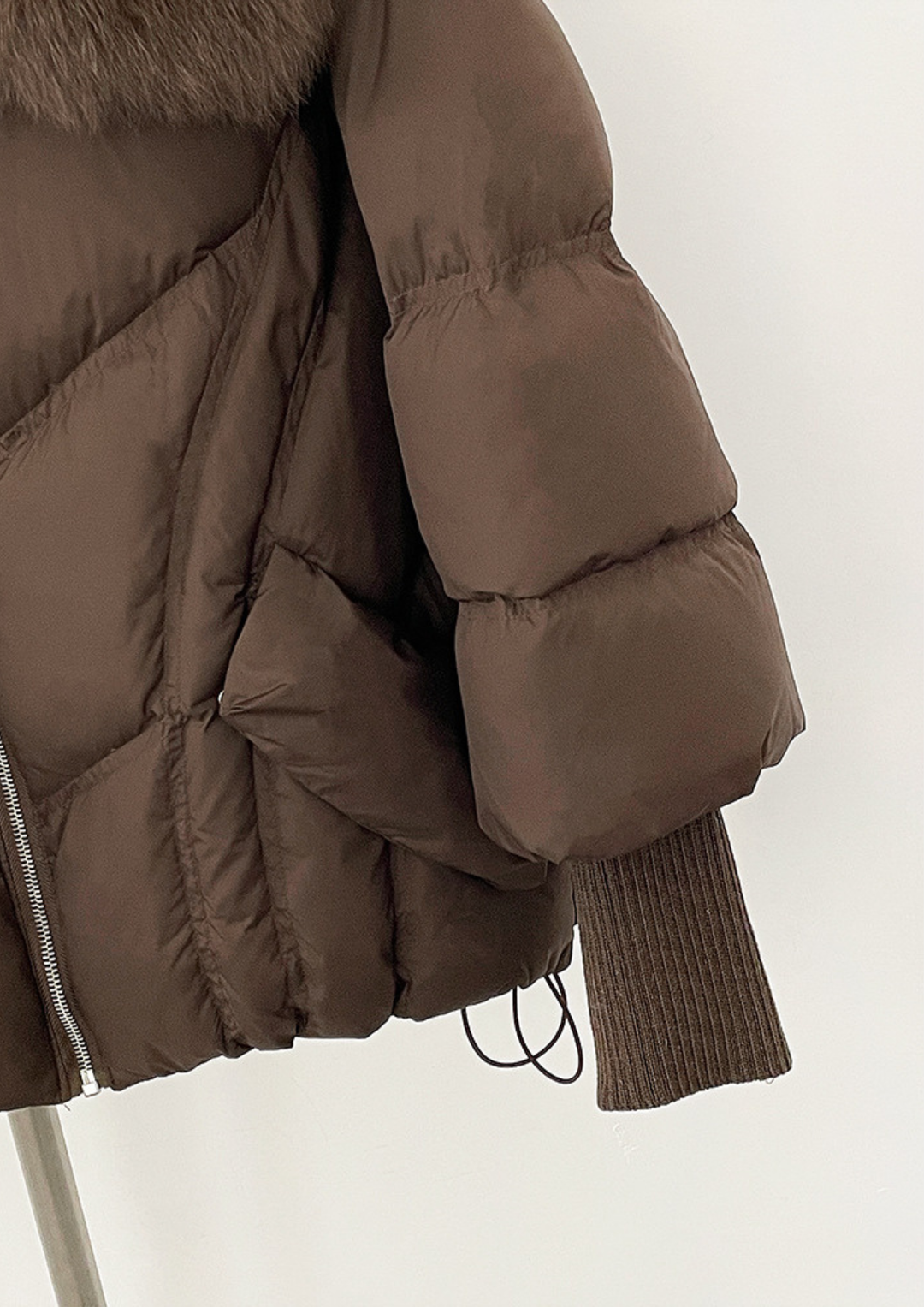 Fox Fur Collar Luxe Down Jacket