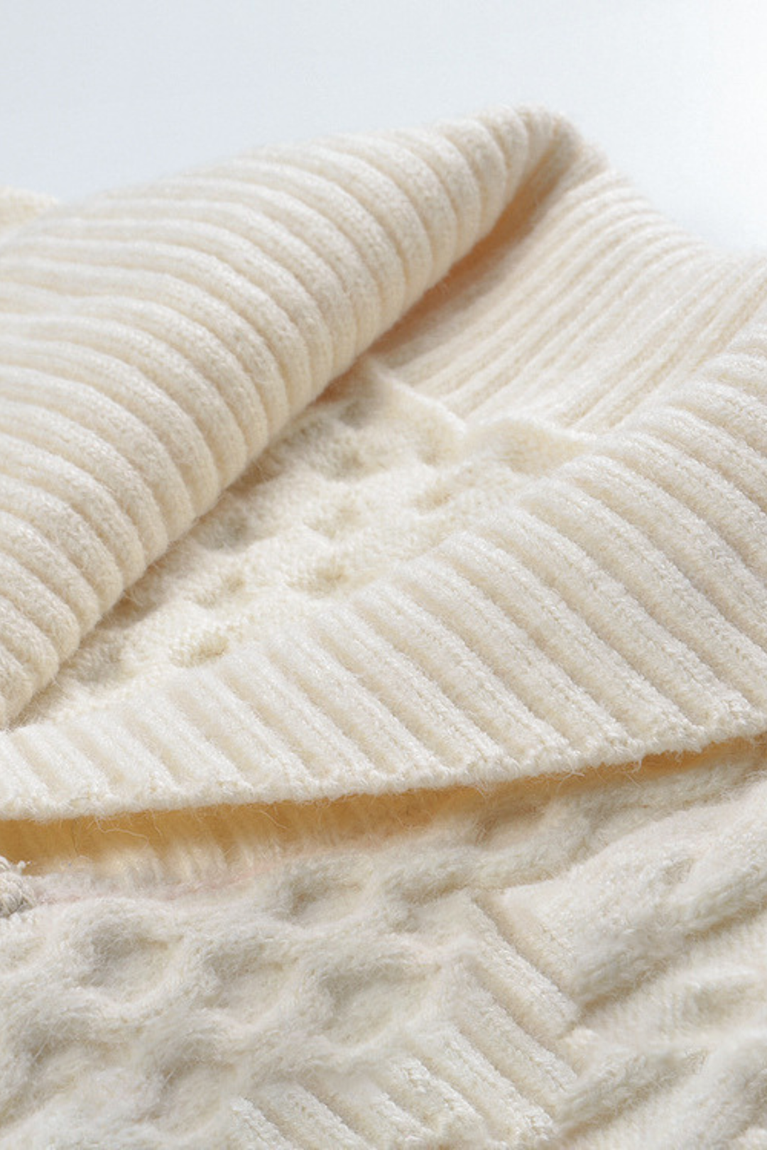 Cozy Wool knit Semi Cropped Cardigan Top