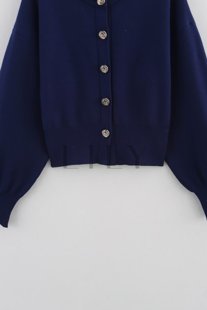 Navy Midnight Knit Button Mini Set