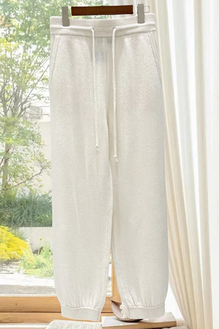 Cashmere Soft Round Neck Knit Drawstring Set