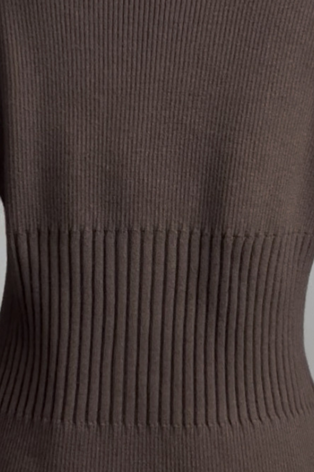 Espresso Cinch Rib V Neck Cardigan Top