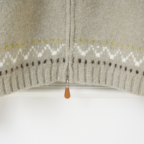 Vintage Inspired Knit Zip Cardigan