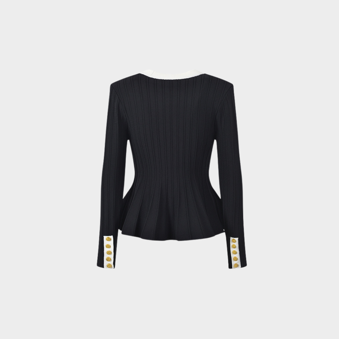 Elegant Contrast Top