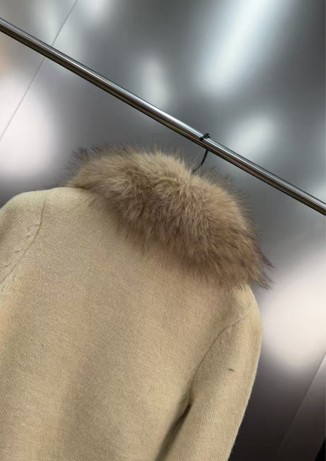 Luxe Fur Collar Knit Jacket