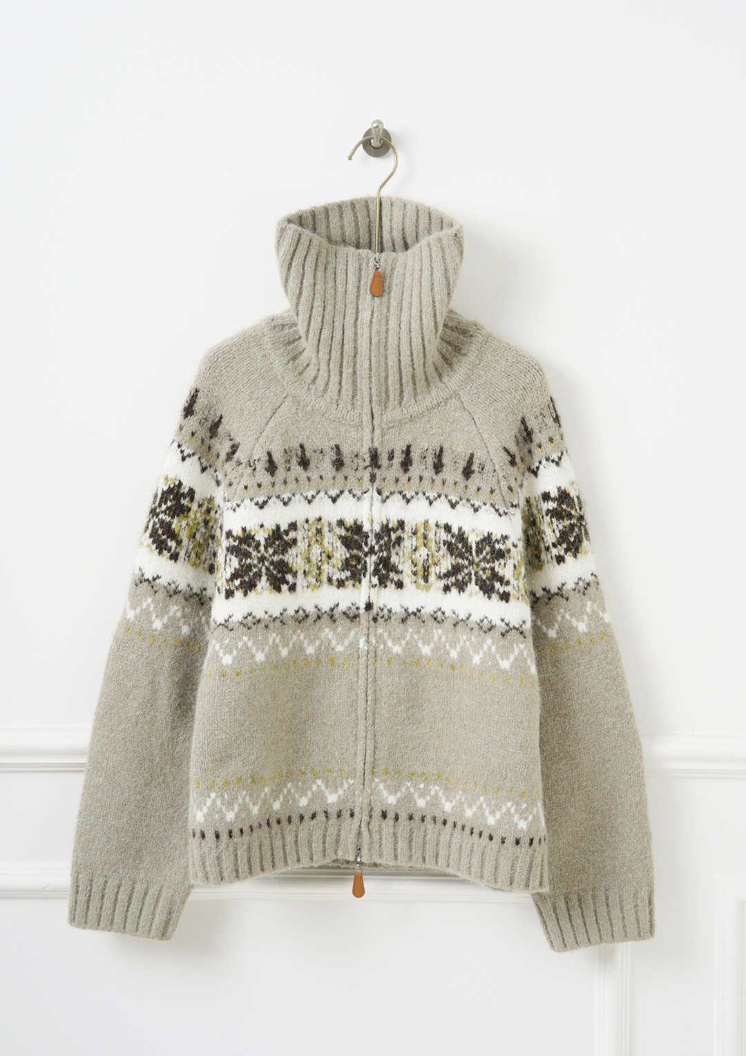 Vintage Inspired Knit Zip Cardigan