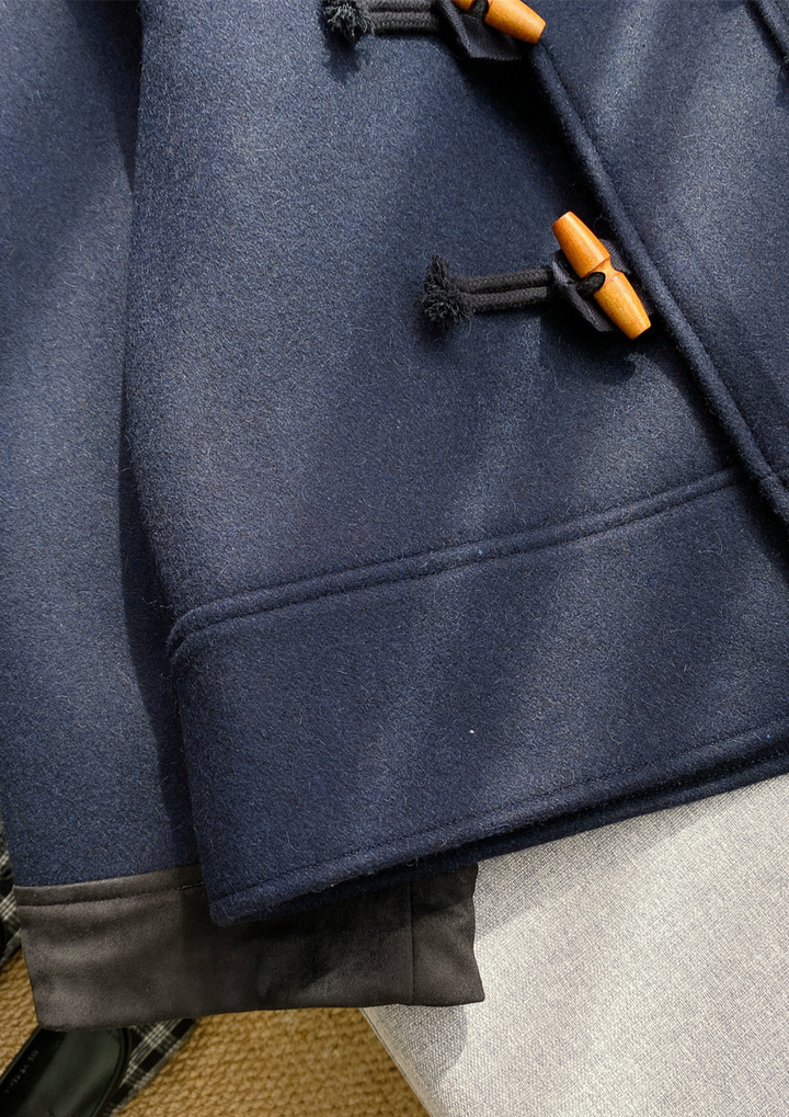 Toggle Charm Wool Jacket in Navy