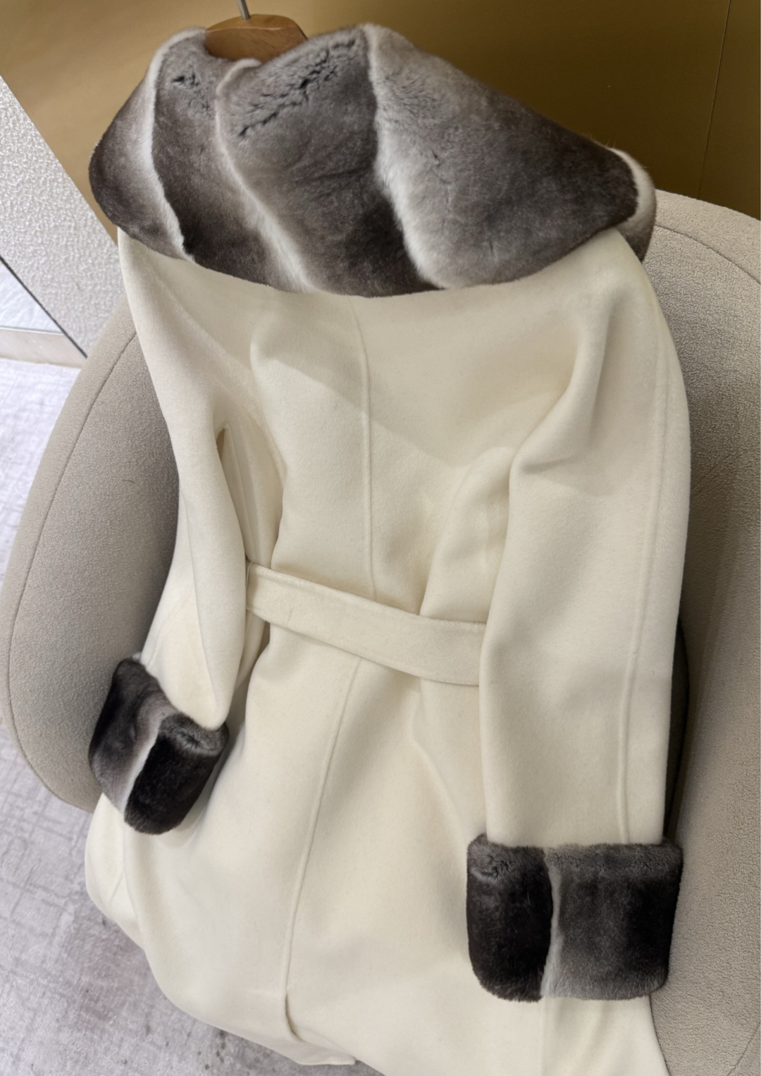 Luciana Cashmere Gradient Mink Fur Coat