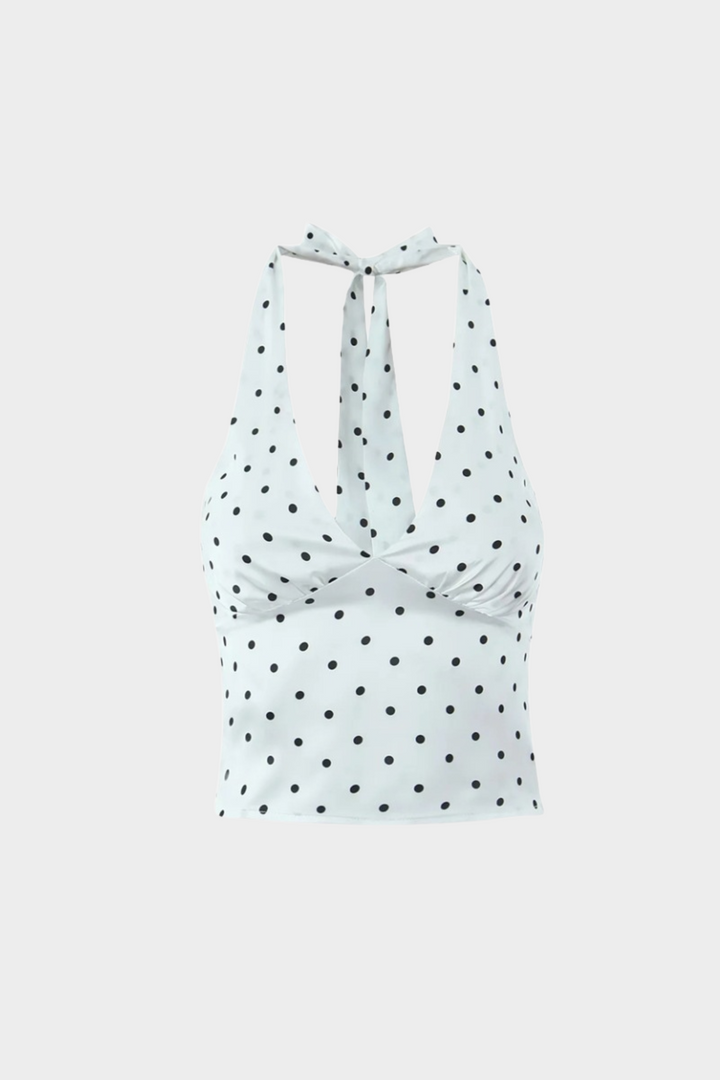 Diana Polka Dot Slim Fit HalterLow Waist Set