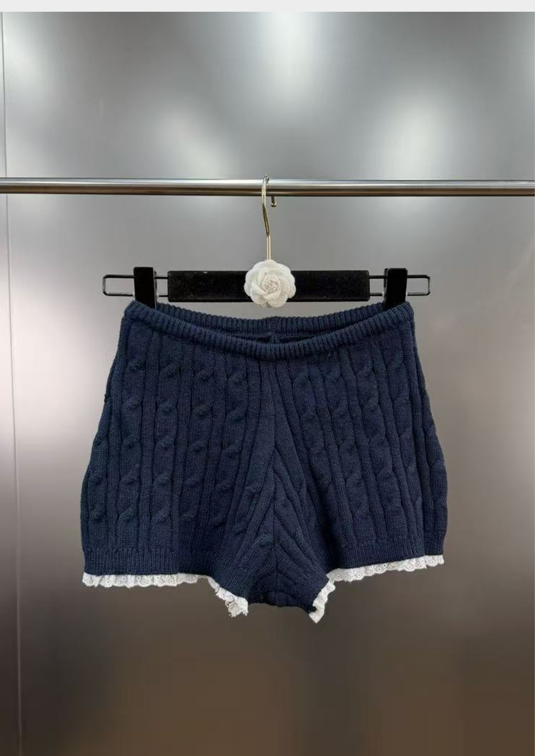 Comfy Dayna Knit Lounge Set with Lace Trim