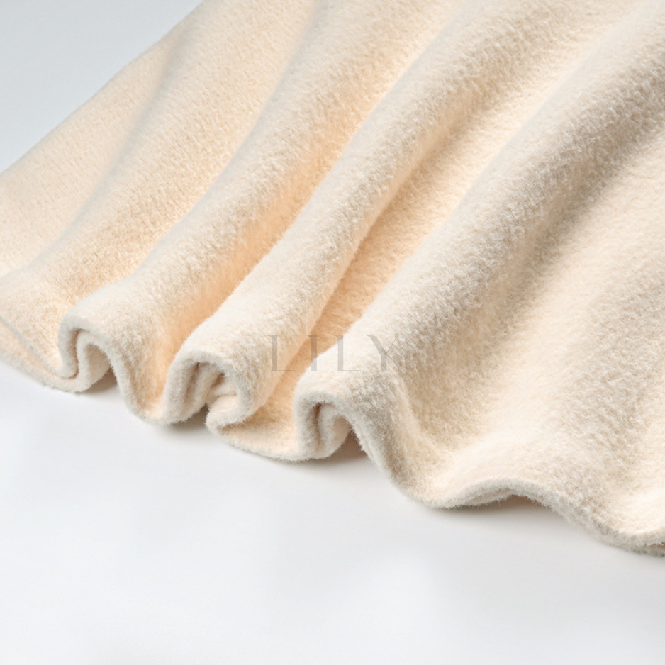 Plush Apricot Luxe Wool Knit Mini Dress