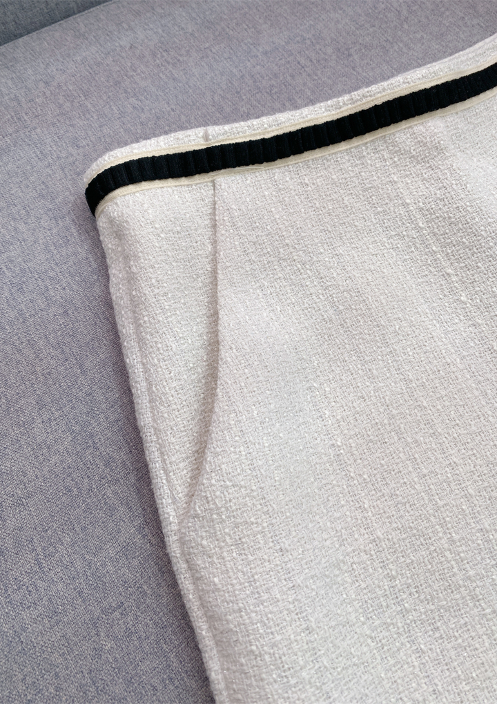 Iris Ivory Silk Tweed Pants