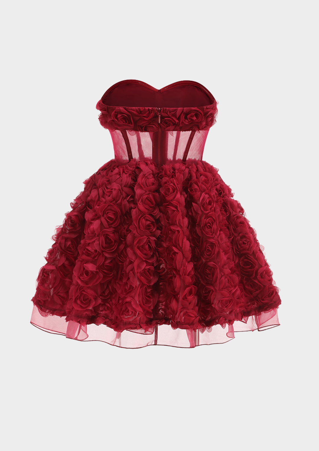 Valentina Rosette Floral Corset Mini Dress