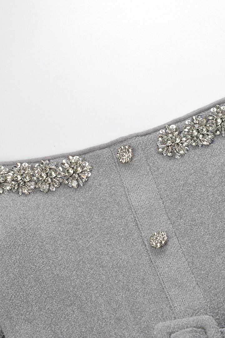 Lumière Elegance Embellished Off Shoulder Viscose Top