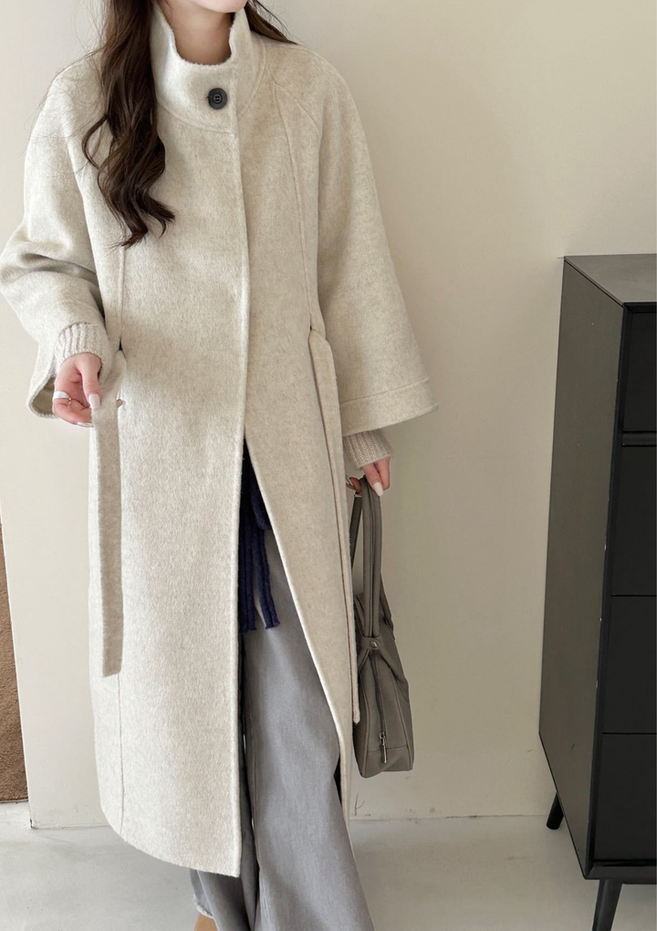 Lucia Wrap Long Double Sided Wool Coat