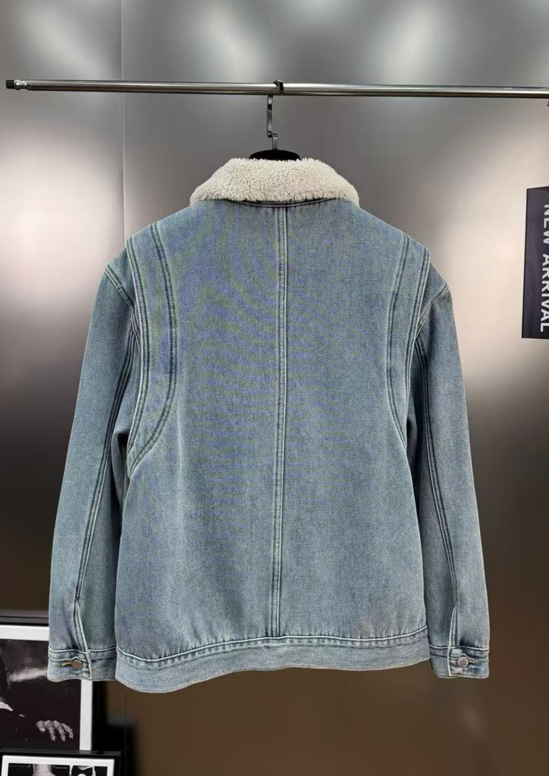 Sienna soft Inner Lamb Wool  Denim Set