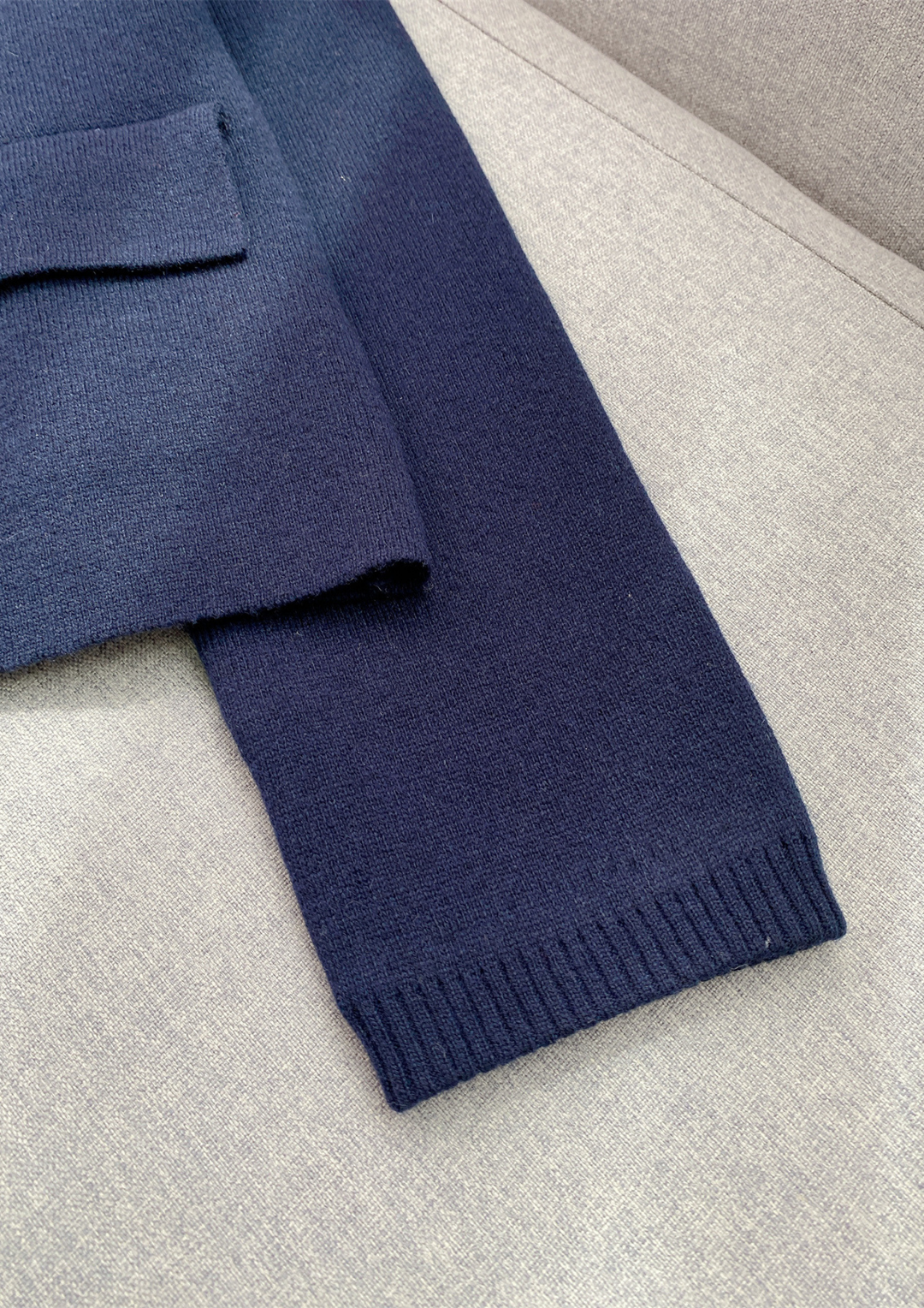 Marina Navy Double Button Knit Jacket Top