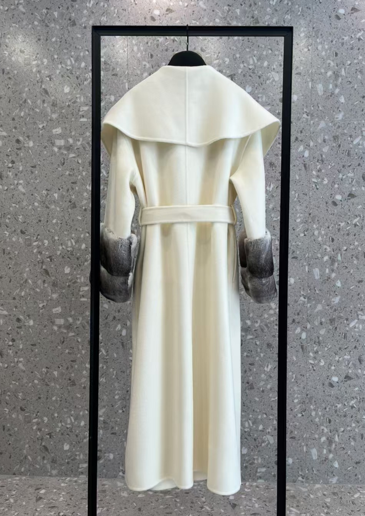 Amara Rabbit Fur Cashmere Coat