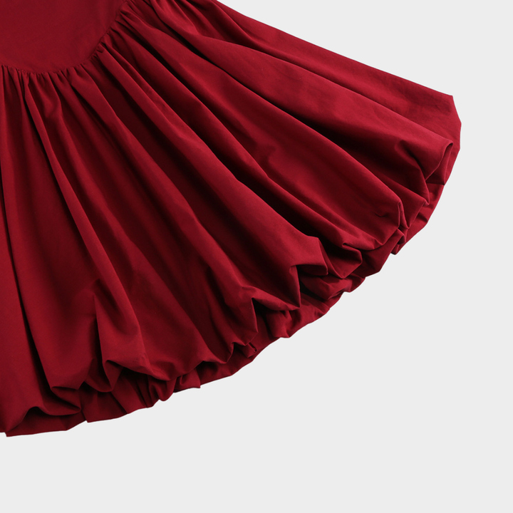 Wrap Chest Backless Bubble Mini Dress