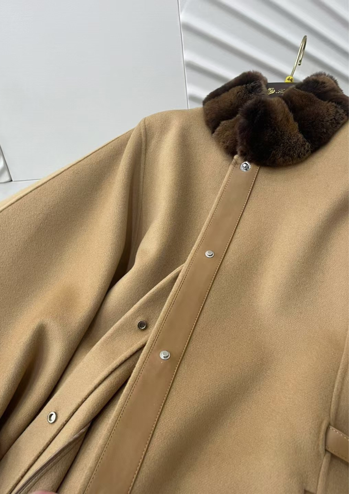 Amélie Mink Cashmere Cloak Coat