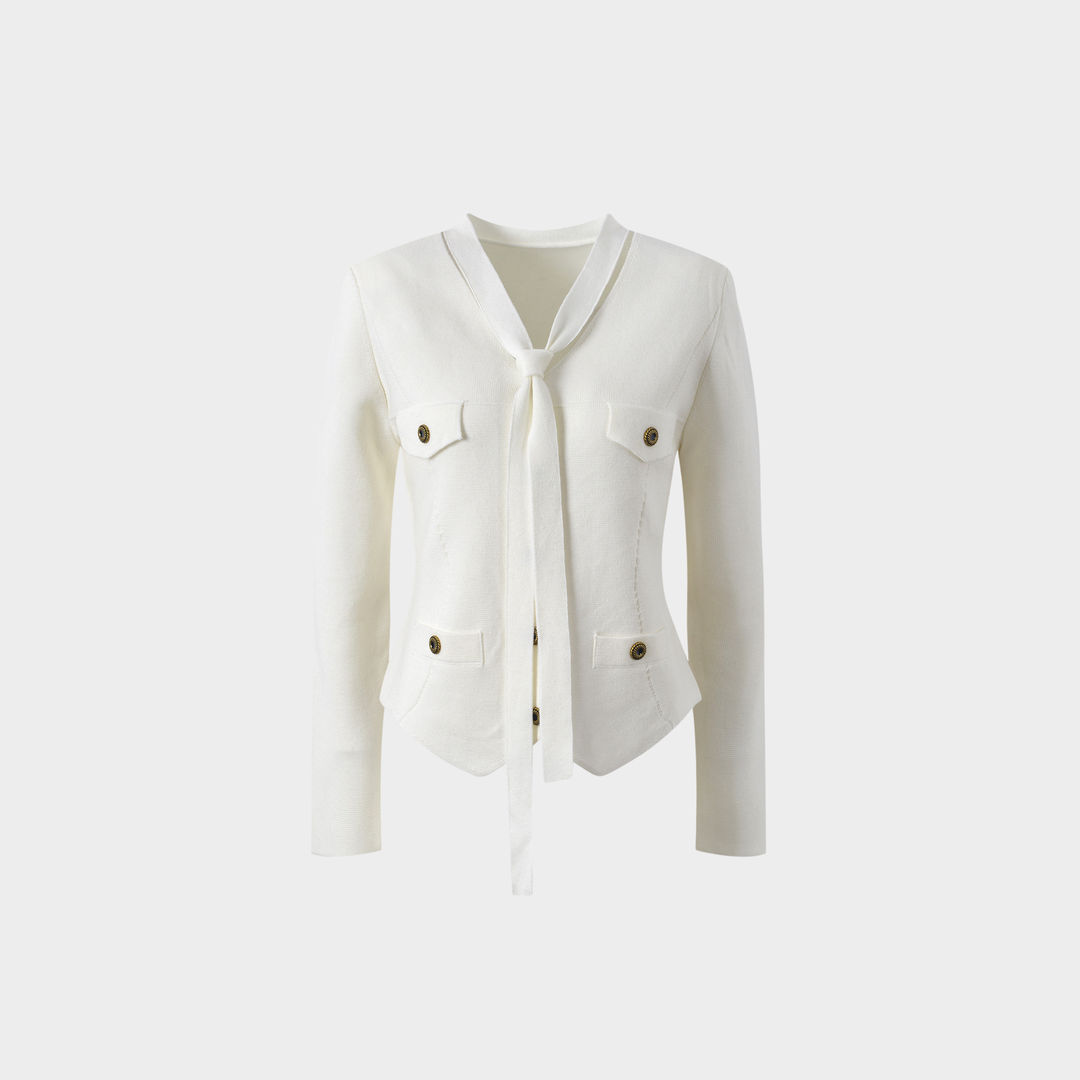 Ribbon Elegance Cardigan