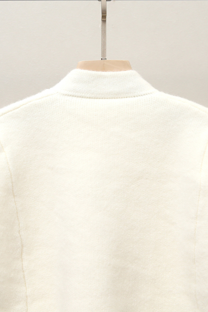 Maison Ivory Cape Beaded Cadigan Top