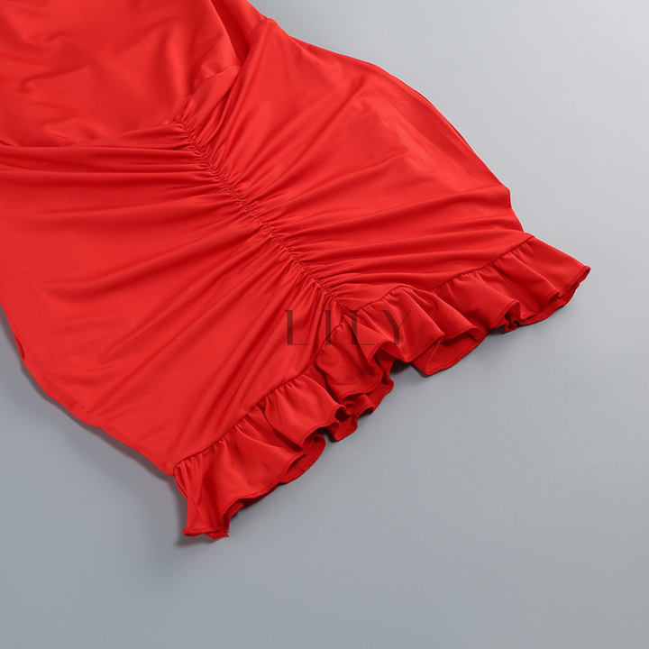 Mesh Ruched Elegance mini Dress