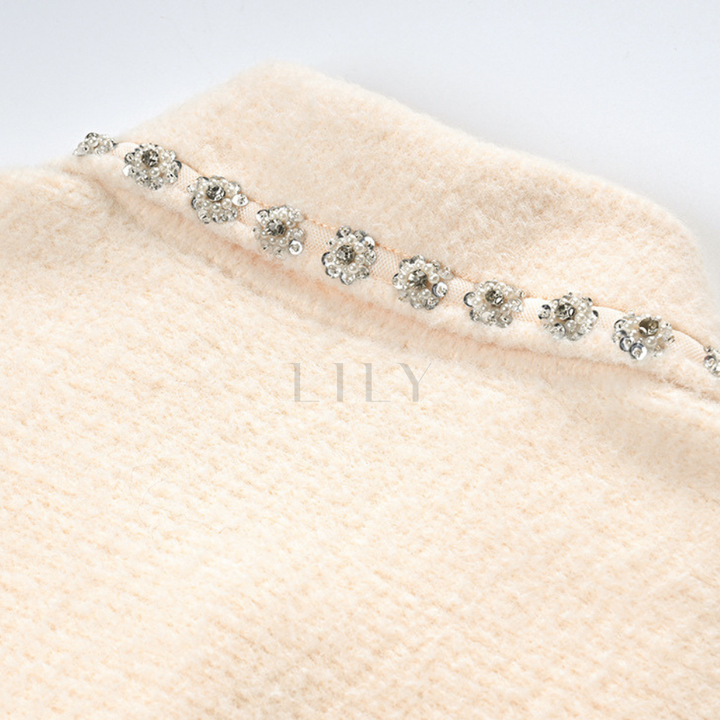 Plush Apricot Luxe Wool Knit Mini Dress