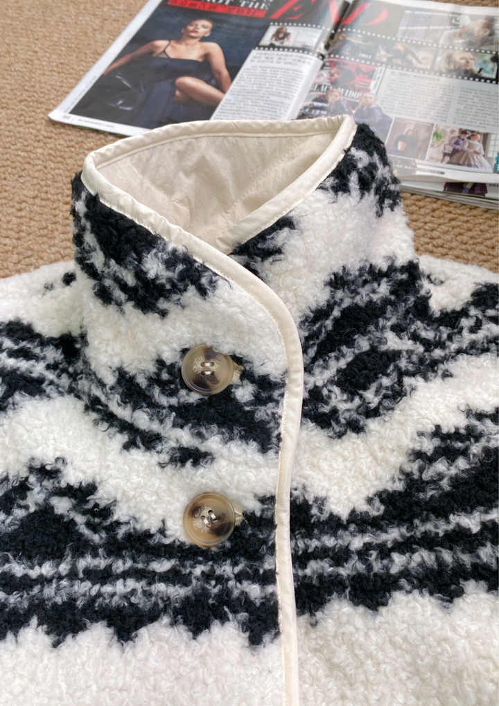 Alpine Reversible Jacquard Lamb Wool Jacket