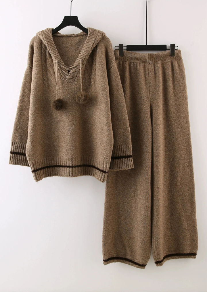 Celine Comfy Hooded Knit Set