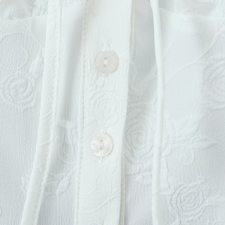 White Embroidered Lace Top & Midi Layered Skirt - Set