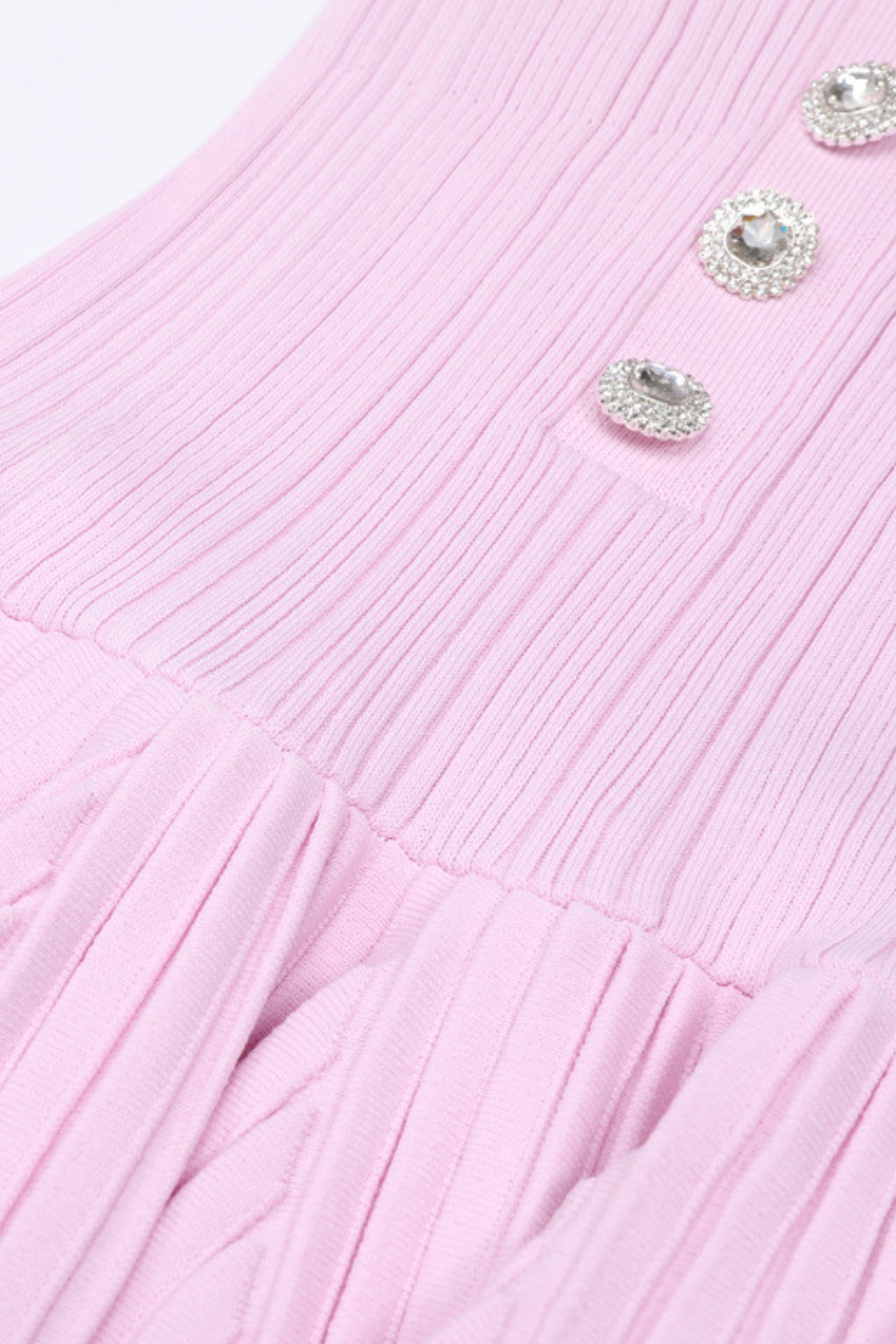 Élise Off Shoulder Crystal Knit Mini dress