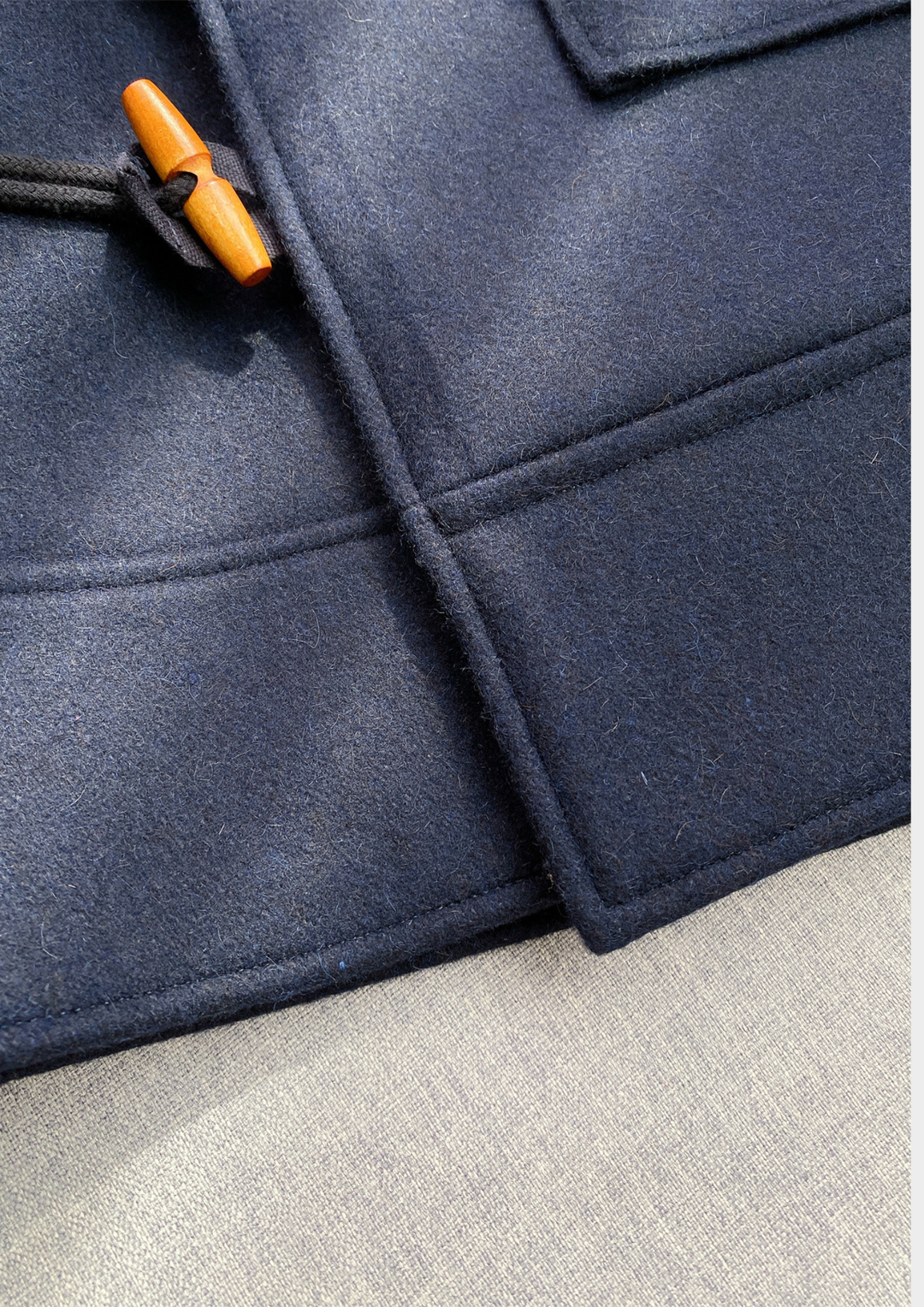 Toggle Charm Wool Jacket in Navy