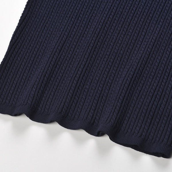 Nina Navy Cable Knit Top