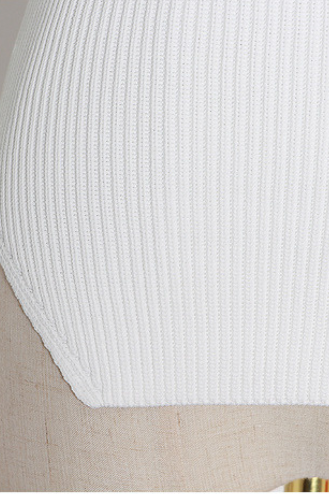 Curved Hem Slim Fit Essential Sweater Top