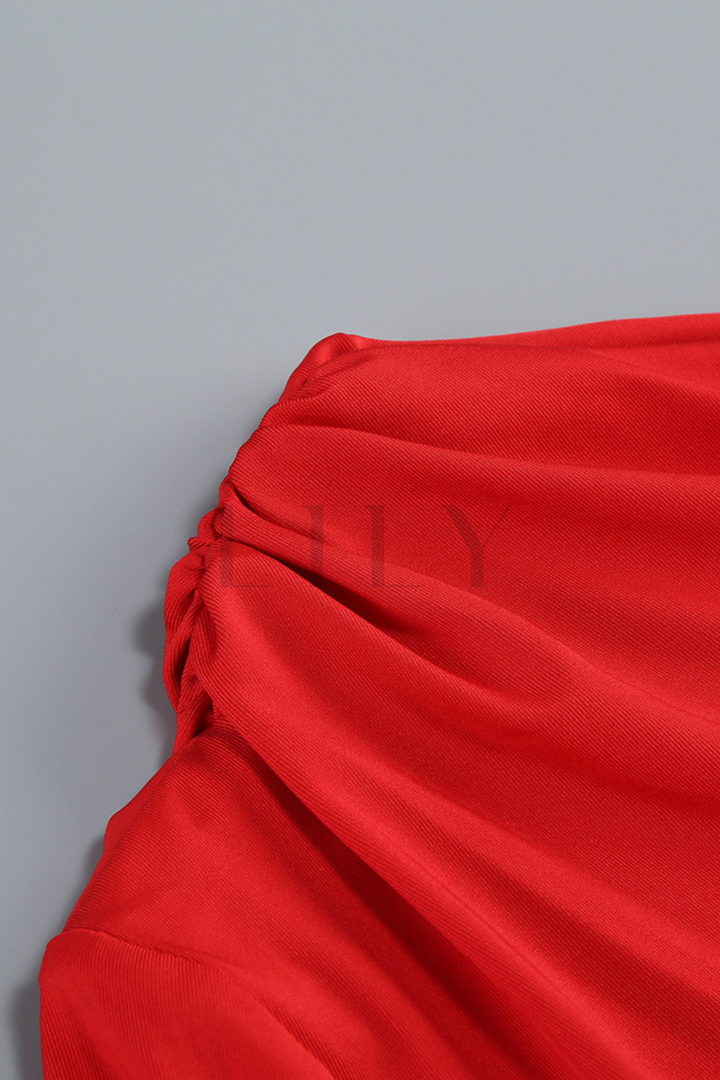 Aurelia Gold Bloom Oblique Drape Maxi Set