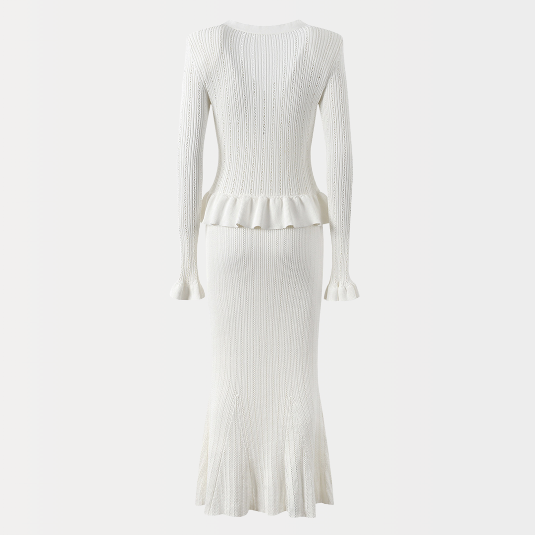 Azure Charm Ruffle Dress