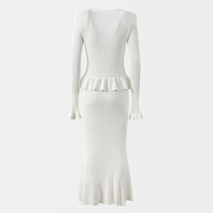 Azure Charm Ruffle Dress