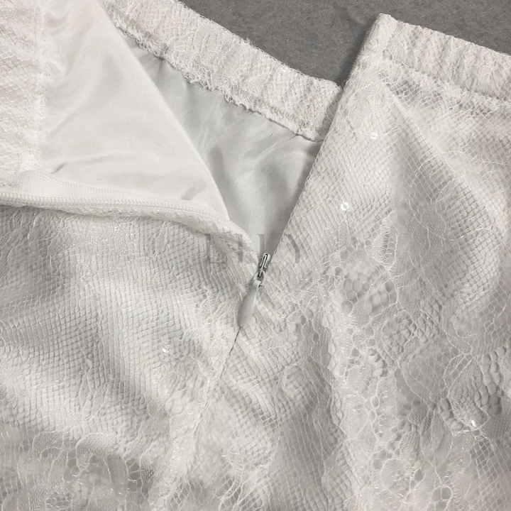 Tailored Blazer Sheer Lace Wide Leg Trouser Set