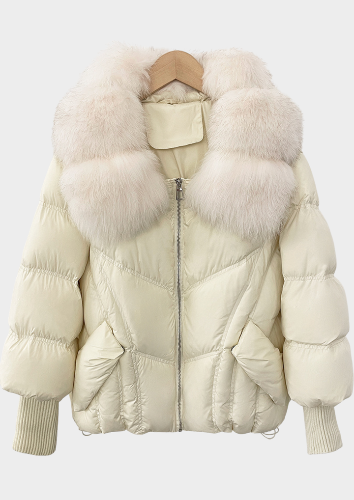 Fox Fur Collar Luxe Down Jacket