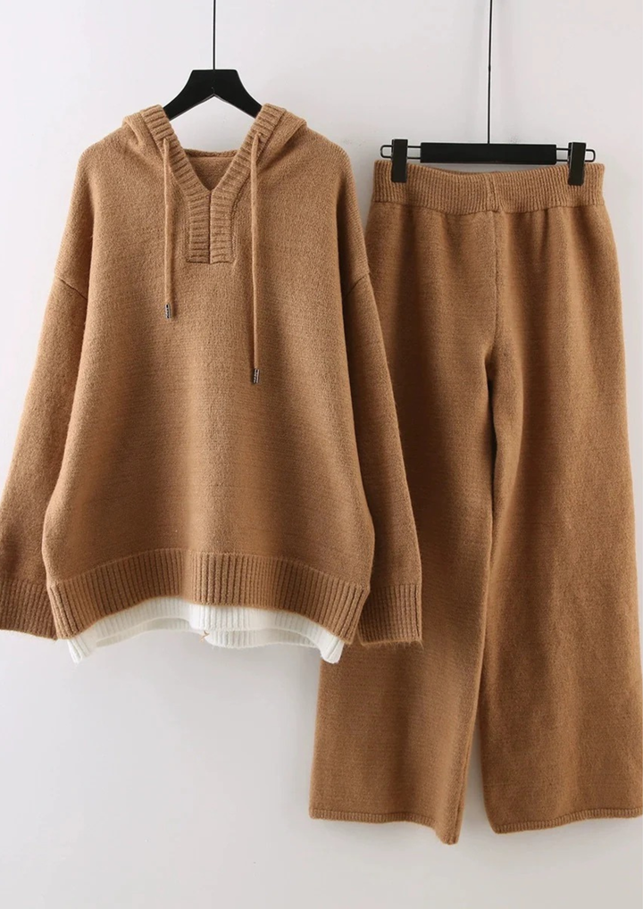 Comfy Yara Wide Leg Knit Loose Set